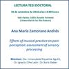 Lectura tesi Sra. Ana María Zamorano Andrés