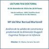Lectura tesi Sra. Mª del Mar Bernad Martorell