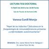 Lectura tesi Vanesa Cunill Monjo a la UIB